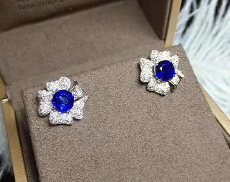 Royal Blue Sapphire Earrings