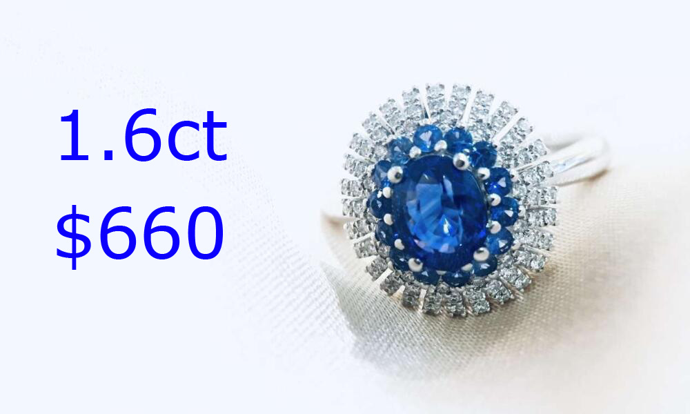 Sri Lankan Sapphire Ring Price, Sapphire Ring with Diamonds