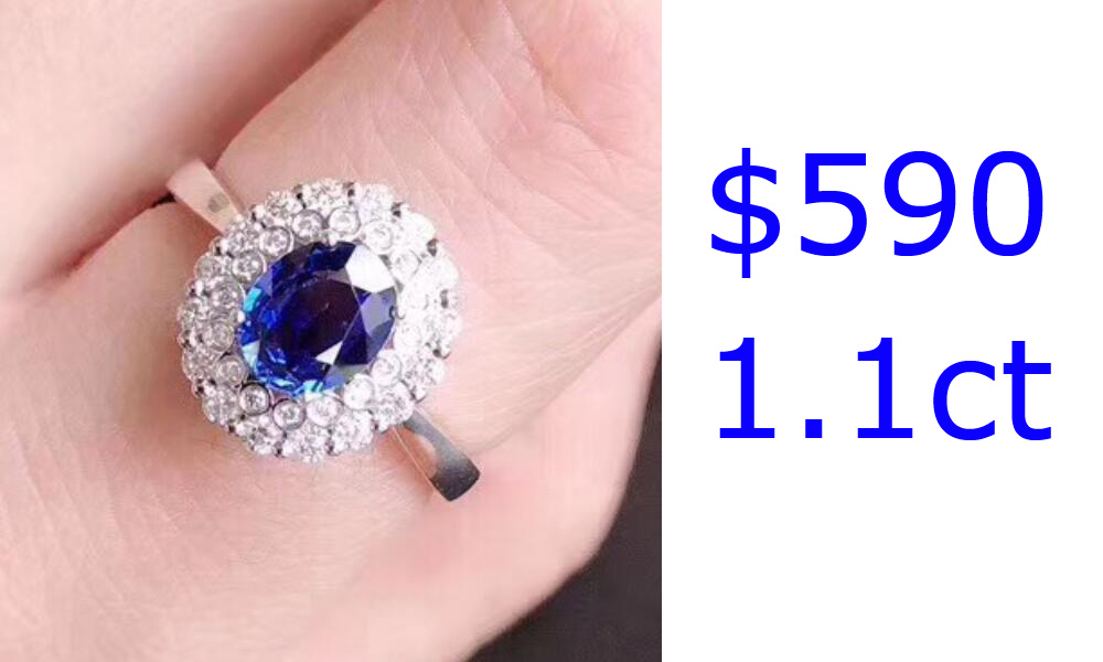 Blue Sapphire Ring Price, Sapphire Ring with Diamonds